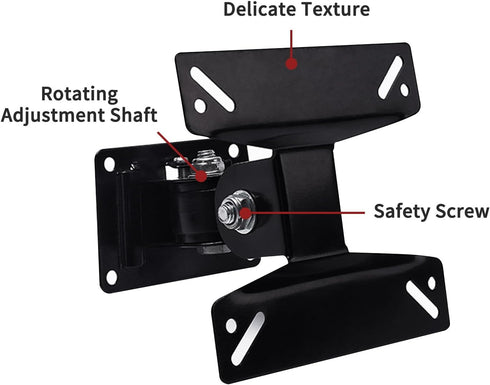 TV Monitor Wall Mount Bracket with Swivel Articulating for 14-24 Inch LED LCD Flat Screens, Max VESA 75x75mm
