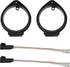 RED WOLF 6.5" Speaker Adapter Spacer Ring with Wiring Harness for GMC Sierra/Chevy Silverado/Buick 1995-2012