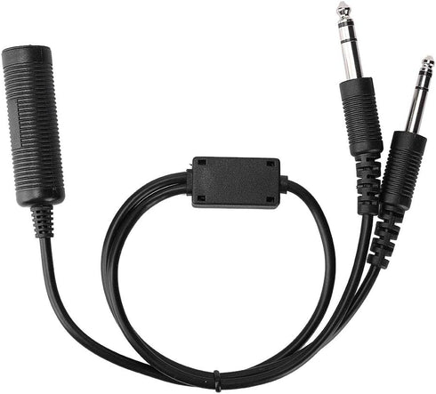 Headset Adapter Cable - U174 Helicopter to General Aviation Headset Adapter with Dual GA Plugs