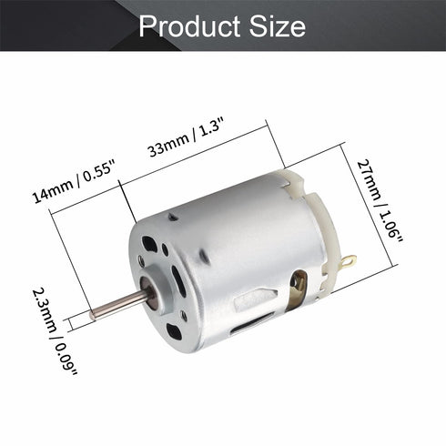 6V-12V 5680-10885RPM 0.38A 1 Fielect DC Motor Micro Motor Mini Motor Electric Motor Round Shaft for RC Boat DIY