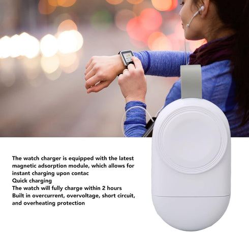 Wireless Charging for iOS Watch, Portable USB Wireless Charging for iOS Watch SE 8 7 6 5 4 3 2, Mini Travel Cordless Charging Lightweight Magnetic Quick Charing Stand