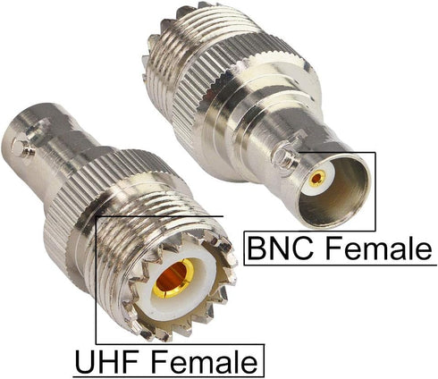 BNC to UHF 4 Type 8 PCS RF Connector Kit, Coaxial BNC Male Female to UHF Male Female Adapter for Antennas