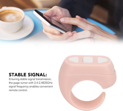 Zopsc Page Turner, Bluetooth Remote Control Page Turner TikTok Remote Scrolling Ring Clicker, Video Scrolling Ring