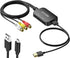 RCA to HDMI Converter, Viagkiki AV to HDMI Adapter for PS1, PS2, PS3, Xbox, VHS, Black-Ray DVD Players