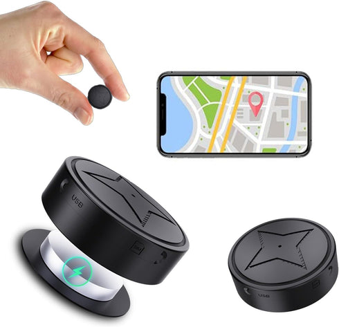 Jequemu GPS Tracker for Vehicles, No Subscription, GPS Strong Magnetic Vehicle Anti-Lost Tracker,