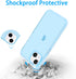 JJGoo Translucent Blue Clear Case for iPhone 14, Soft Shockproof Protective Slim Thin Phone Bumper Cover