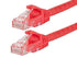 Monoprice Cat6 14ft Red Patch Cable UTP 24AWG 550MHz Pure Bare Copper Snagless RJ45 - Pack of 1