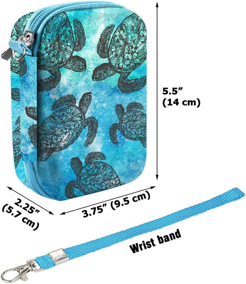 WIRESTER Ocean Sea Turtles Camera Case, Storage Bag Compatible with AbergBest 21MP, Kodak Pixpro, Canon PowerShot