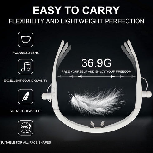 Smart Sport Sunglasses with UV Protection and Wireless Bluetooth 5.0, Perfect for Outdoor Adventures, Gaming,