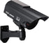 F FINDERS&CO Dummy Solar Security Camera, Bullet Fake Surveillance System with Realistic Red Flashing Lights and