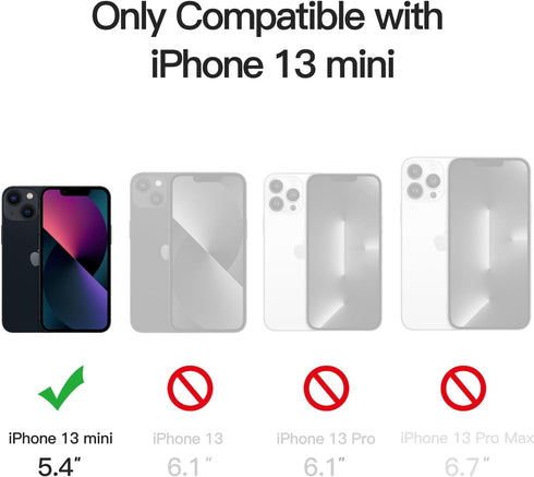 JETech Magnetic Slim Shockproof Phone Case for iPhone 13 Mini 5.4-Inch, Compatible with MagSafe (Black)