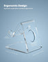 Lamicall Clear Cell Phone Stand, Transparent Phone Dock for Desk, Acrylic Office Accessories, Suitable for 4-8'' iPhone