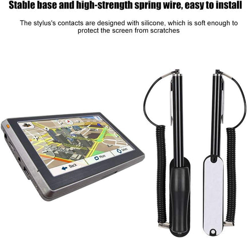Universal Capacitive Pen - Touchscreen Pen with Spring Rope Fixed Base for Mobile Phone, Tablet, and More