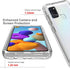 Samsung Galaxy A21s Case Crystal Clear Slim Hard Case Hybrid Shockproof Bumper with Tempered Glass Screen Protector