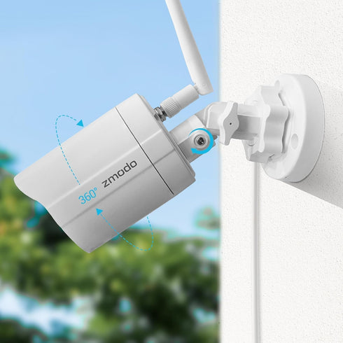 Zmodo Cameras for Home Security (Indoor & Outdoor Camera Bundle), 1080p HD, Wireless WiFi, Motion Detection, Night