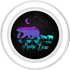Purple Turquoise Watercolor Mama Bear Three Cubs on a Black PopSockets PopGrip for MagSafe