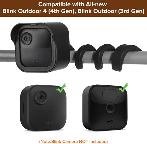 Flexible Twist Mount for All-New Blink Outdoor 4 (4th Gen) & Blink Outdoor (3rd Gen), Weatherproof Protective Housing with Charging Cutout and Gooseneck Mount for Blink Outdoor Camera