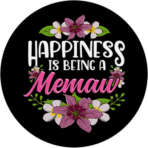 Happiness Is Being A Memaw PopSockets Grip and Stand for Phones and Tablets, Thanksgiving Christmas Gifts