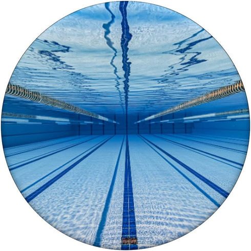 PopSockets Swappable PopGrip, Swimming Pool Blue Water Swimmer