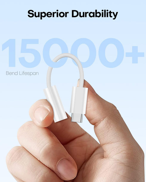 USB Type C to 3.5mm Headphone Jack Adapter for iPhone 15 Pro Max, iPad Headphone Adapter USB C to Aux Audio Dongle