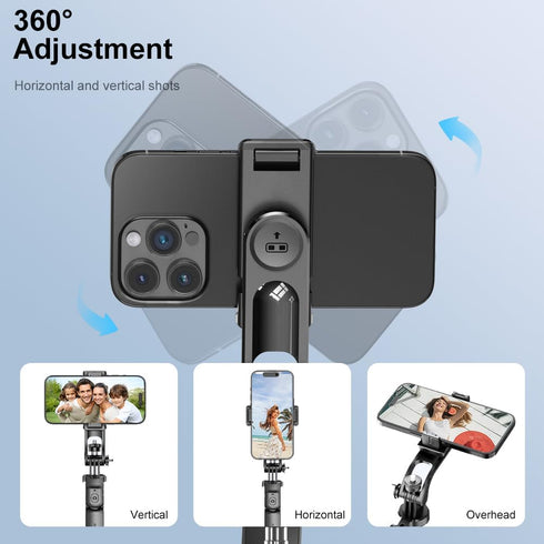 NOOX 67" 1/4 Selfie Stick Tripod for iPhone with Remote Control, Phone Holder and Screw, Extendable Travel Essentials