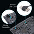 Laptop Cooling Pad with 2 Large Fans, Adjustable Stand, 2-in-1 USB Port, Blue LED Light, Compatible with 14-15 Inch