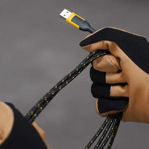 DEWALT Micro-USB to USB Cable, 6 ft Reinforced Braided Charger Cord Compatible with Android Phones