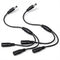 FdcZeyxior 2 Pack 1 Male to 2 Female Power Cord Splitter 5.5mm x