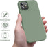 OTOFLY iPhone 12 & 12 Pro Case, Calke Green, Silky Soft Touch Premium Liquid Silicone Full-Body Protective Bumper