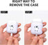 MAYCARI Cute Sheep AirPods Case with Keychain, Soft TPU Cover Compatible with Apple AirPods (White)