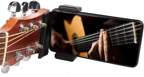 Mr.Power Guitar Bass Head Phone Holder, Live Broadcast Bracket Clip Compatible with iPhone and Samsung Smartphones