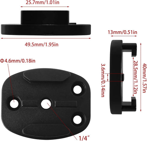 CNC Aluminum Quick Release Tripod Mount with 1/4 Adapter for GoPro Sports Cameras