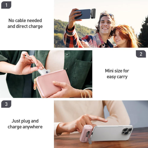 iWALK Portable Charger for iPhone 15/16 Series, 20W PD Fast Charging USB-C Power Bank, 5000mAh Battery Pack