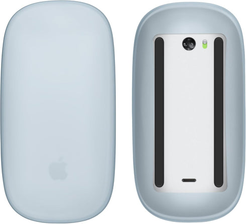 kwmobile Silicone Cover Compatible with Apple Magic Mouse 1/2 - Soft Mouse Protector Grip - Light Blue