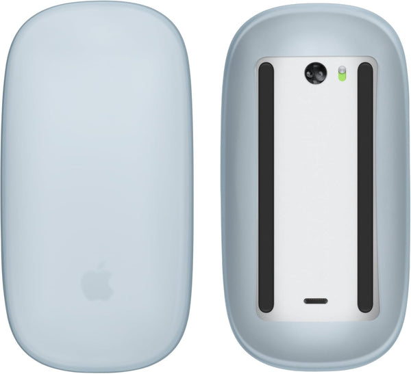 kwmobile Silicone Cover Compatible with Apple Magic Mouse 1/2 - Soft Mouse Protector Grip - Light Blue
