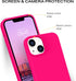BENTOBEN Soft Silicone Gel Case for iPhone 14, Shockproof Protective Phone Cover, Hot Pink