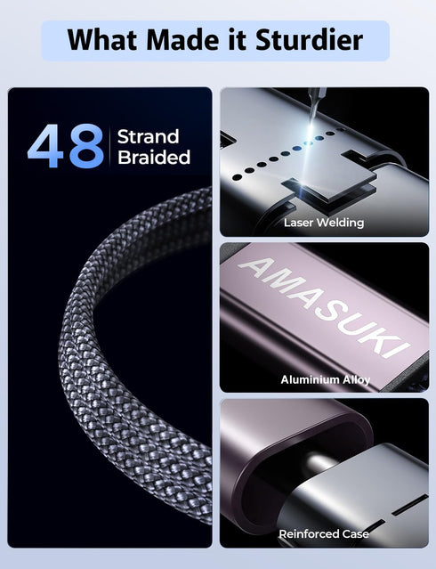 Short 8.66in 3 in 2 USB C Cable for Apple Watch and iPhone Charger, Fast Charging Compatible with iWatch and iPhone