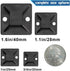 Zip Tie Mount, 3/4" Black Small Wire Tie Adhesive Mounting, 100 Pcs for Cable Management, Pro-grade UV Wire Holder
