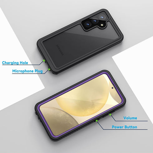 Lanhiem IP68 Waterproof Case for Samsung Galaxy S24+ Plus, Dustproof with Built-in Screen Protector, Rugged Full Body