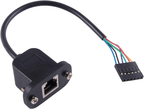 RJ12 6P6C Cable to 6 Pin 0.1" Pitch Debug Terminal Block Adapter, 6 Ways Telephony Female Connector Socket