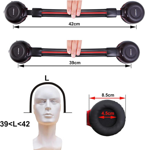 SIMOLIO IR Headphones for Car DVD, Infrared Headphones Kids Universal 2 Channel, Wireless with Bag & 3.5mm AUX Cord for