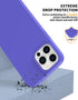 Designed for iPhone 14 Pro Max Case, Silicone Ultra Slim Shockproof Phone Case with Soft Anti-Scratch Lining, Purple