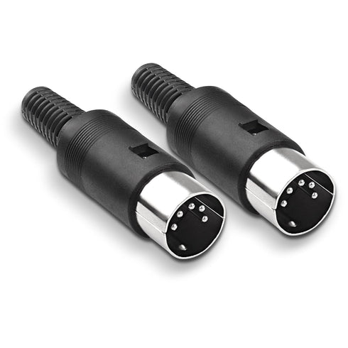 MEIRIYFA DIN 5-Pin Male Plug Connector, 4 Pack MIDI Cable Adapter Socket Solder Terminals for Microphone Amplifiers