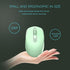 ONE-UP Wireless Mouse, 2.4G + Bluetooth, Rechargeable Battery, Silent, Portable, Smooth, USB Nano Receiver, for Laptop, Chromebook, PC, Mac, Windows, Green