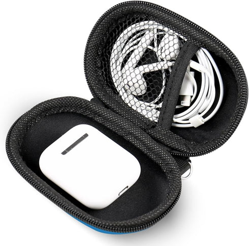 Earbud Case Holder, Hard EVA Small Zipper Bag for Wired Headphone Storage, Compatible with Oval Wireless Earbuds, Beats