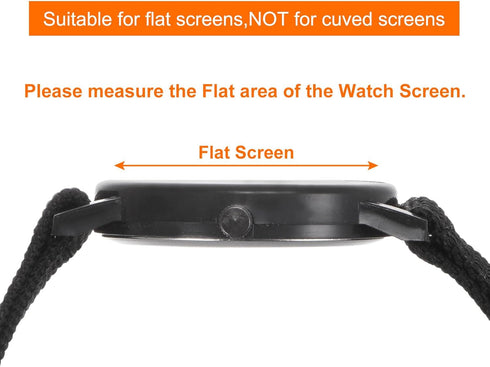 5pcs Watch Glass Screen Protectors, 36.5mm Violet Tempered Glass Anti-Glare for Smartwatch Protection