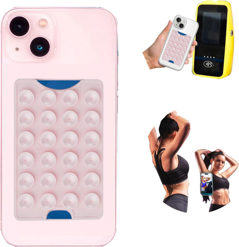 Silicone Suction Phone Case Mount, Non Slip Suction Cup Phone Mount, Hands-Free Phone Accessories Holder for Selfies