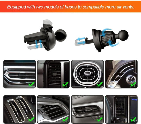 Mobile Phone Bracket for Car Vent, Racer Seat Style Universal Holder for iPhone and Android Phones, Automotive Accessory