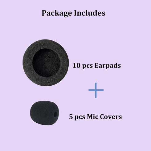 Replacement Ear Pads for Jabra Headset, Foam Ear Cushions Compatible with Jabra Biz 1500, 1900, 2300, 2400