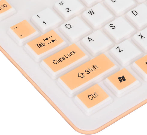 GOWENIC Foldable Silicone Keyboard, 106 Keys Roll Up USB Wired Waterproof Keyboard for PC Laptop Notebook, Full Size